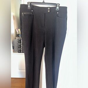 Jones New York Collection Stretch Straight Leg Pants Size 12 Black